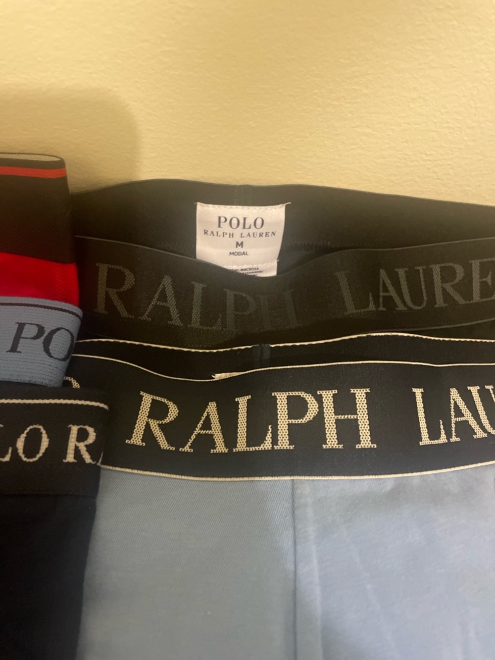NWOT Men’s 5 Pcs Polo Ralph Lauren Logo Waistband Briefs Bundle Size Md - Picture 3 of 9